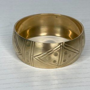 9" Boho Southwestern Style Brass Bangle Bracelet